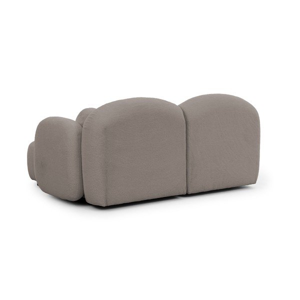 Divano angolare grigio (con penisola a destra/con chaise lounge) con rivestimento in bouclé Orbit – Ropez-image-3