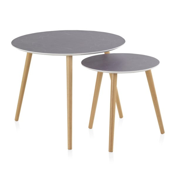 Set di 2 tavolini Nordic Style Grisso, ⌀ 60 cm - Geese