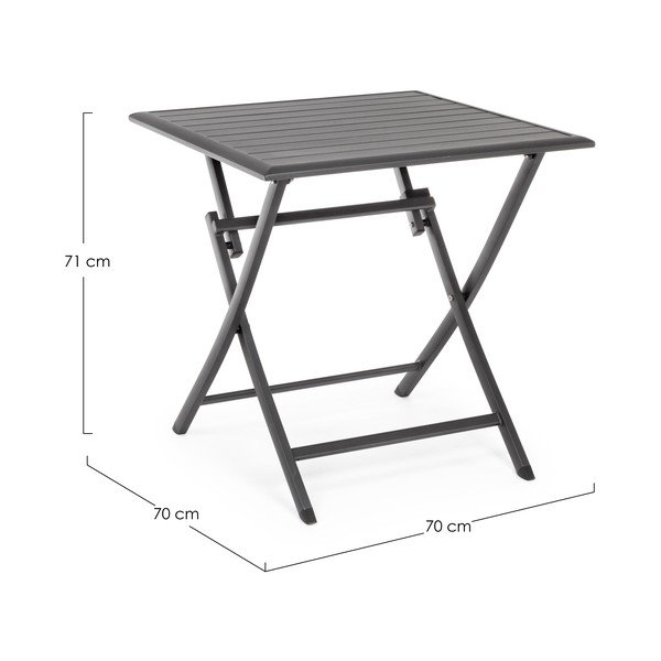 Tavolino da giardino in alluminio 70x70 cm Elin – Bizzotto-image-3