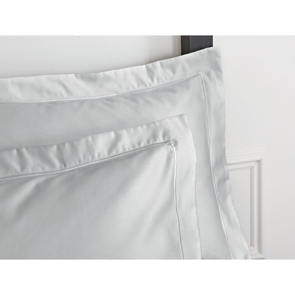 Federa Oxford Luxury in cotone sateen grigio, 50 x 75 cm Cotton Sateen - Bianca-image-1