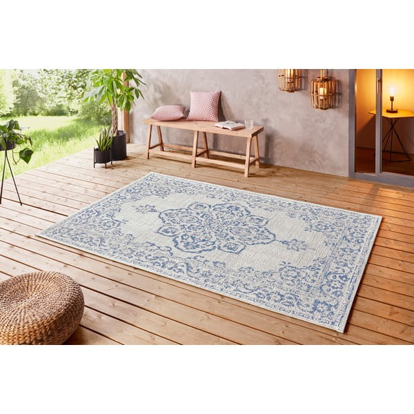 Tappeto da esterno blu e crema , 160 x 230 cm Tilos - NORTHRUGS-image-1