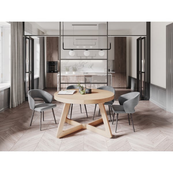 Tavolo pieghevole con gambe in rovere, ø 130 cm Bodil - Windsor & Co Sofas-image-1