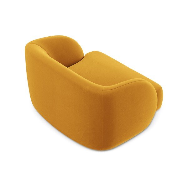 Poltrona in velluto color senape Miley - Micadoni Home-image-4