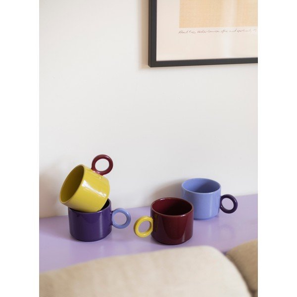 Tazza burgundy in gres 280 ml Lou – ONA-image-2