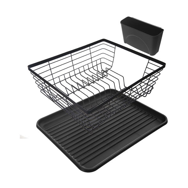 Scolapiatti nero in metallo 36x30,5 cm Radka - Orion-image-4