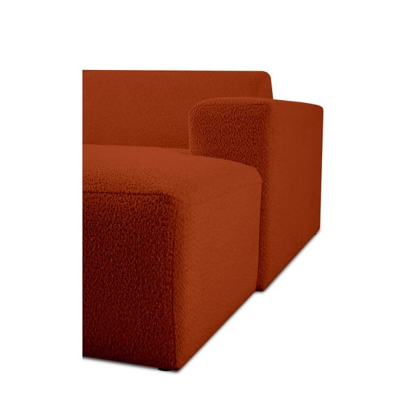 Modulo divano in tessuto bouclé color mattone (angolo destro) Roxy - Scandic-image-4