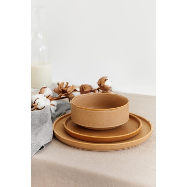 Set di piatti color salmone in gres 18 pz Malia - Bonami Selection-image-1