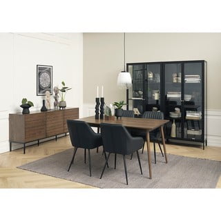 Vetrina in metallo nero 90x190 cm Carmel - Unique Furniture