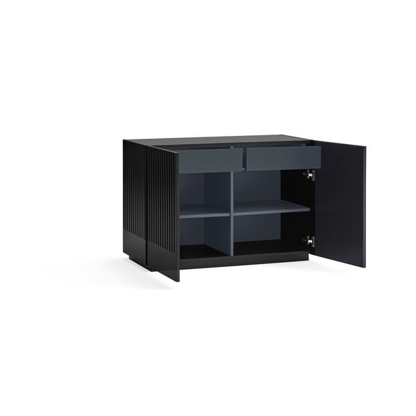 Cassettiera bassa nera 100x70 cm Doric - Teulat-image-3