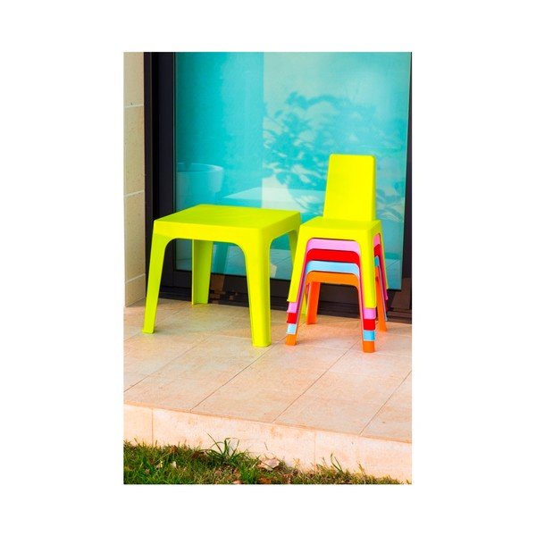 Modrý dětský zahradní set 1 stolu a 2 židliček Resol Julieta-image-3