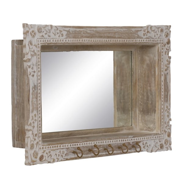 Specchio da parete con cornice in legno 61x38 cm - Ixia-image-1