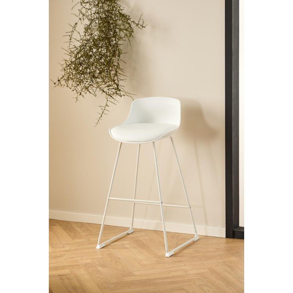 Sgabello da bar bianco (altezza della seduta 76 cm) Tina – Actona-image-2