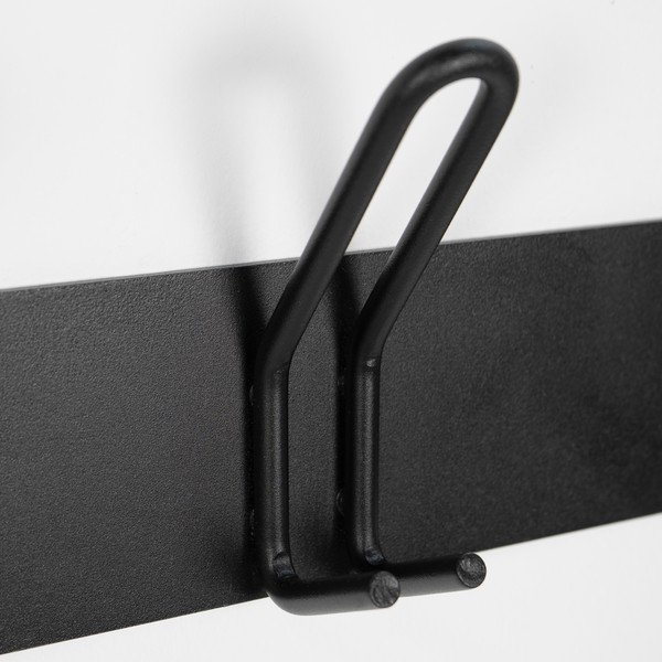 Attaccapanni da parete nero in acciaio 70 cm Miles – Spinder Design-image-2