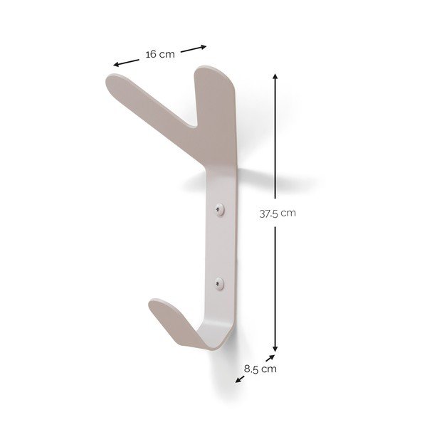 Gancio da parete grigio tortora in acciaio Frondo – Spinder Design-image-4