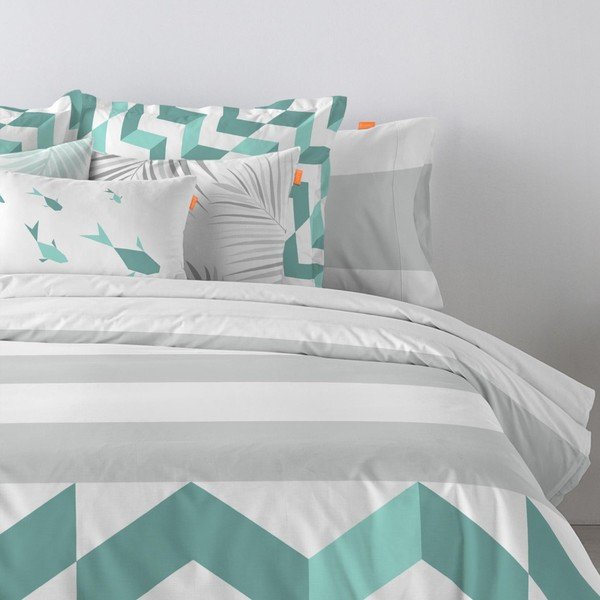 Set di 2 federe in cotone Zigzag - Blanc-image-1