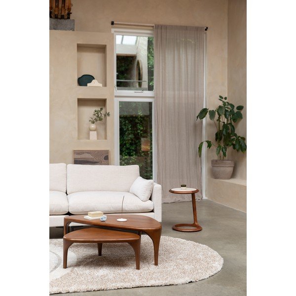 Tavolino rotondo con piano in pietra 41x45 cm Doppio – Zuiver-image-4