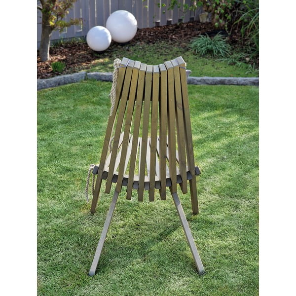 Sedia da giardino in legno grigio Falun - Garden Pleasure-image-3