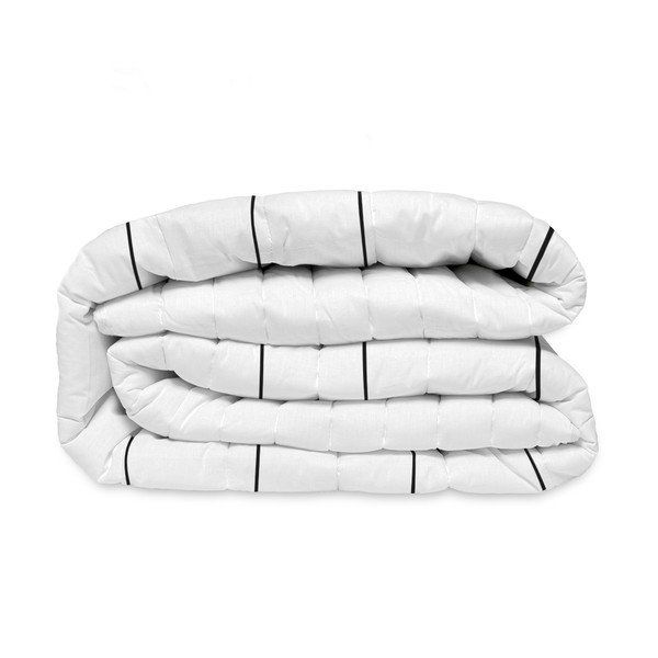 Copriletto trapuntato in cotone bianco 240x260 cm My love - Blanc-image-4