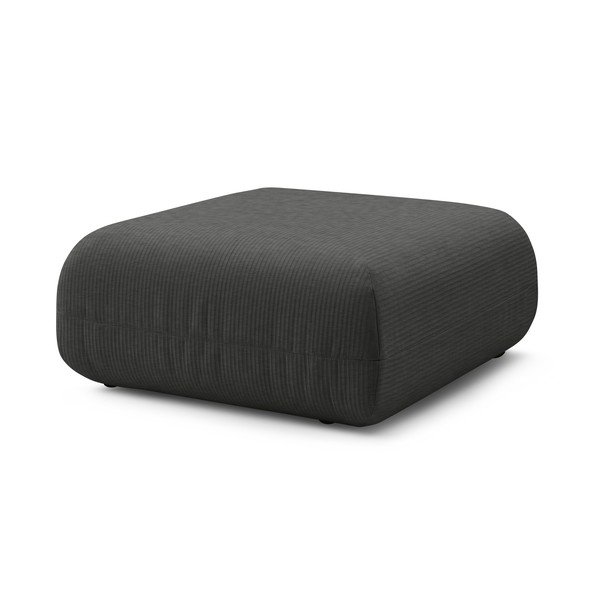 Pouf in velluto a coste grigio Lecomte - Bobochic Paris-image-3