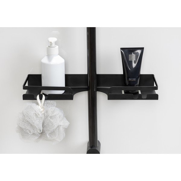 Mensola da bagno autoportante in acciaio inox nero Altarella - Wenko-image-1