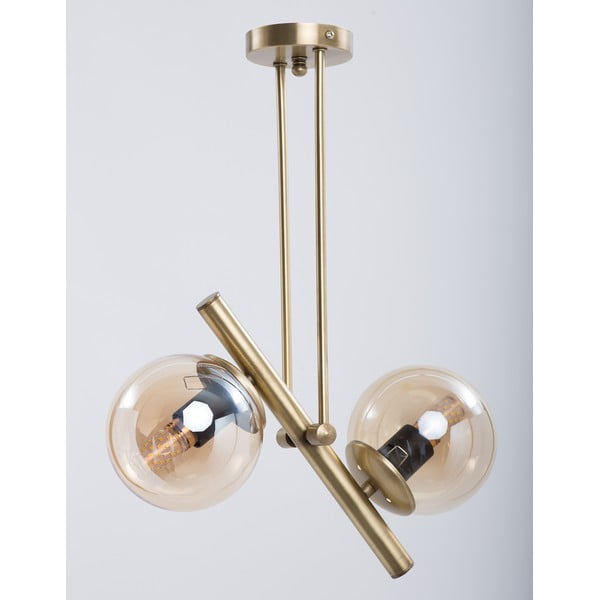 Plafoniera dorata con paralume in vetro ø 15 cm Libra – Squid Lighting-image-2