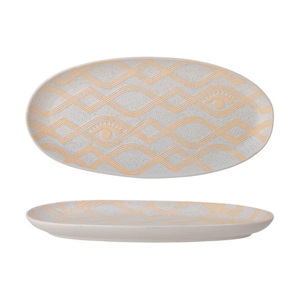 Vassoio decorativo in gres Newa - Bloomingville-image-2