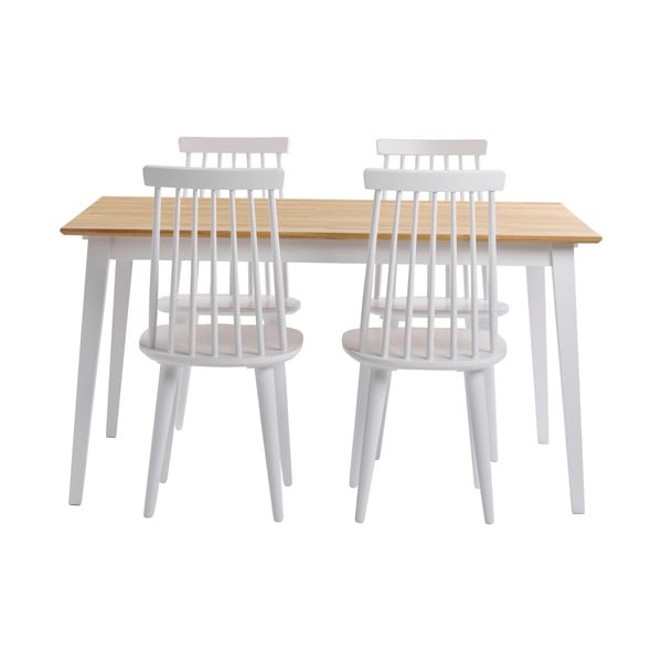 Tavolo da pranzo in rovere con gambe bianche Mimi, 140 x 90 cm Filippa - Rowico-image-4