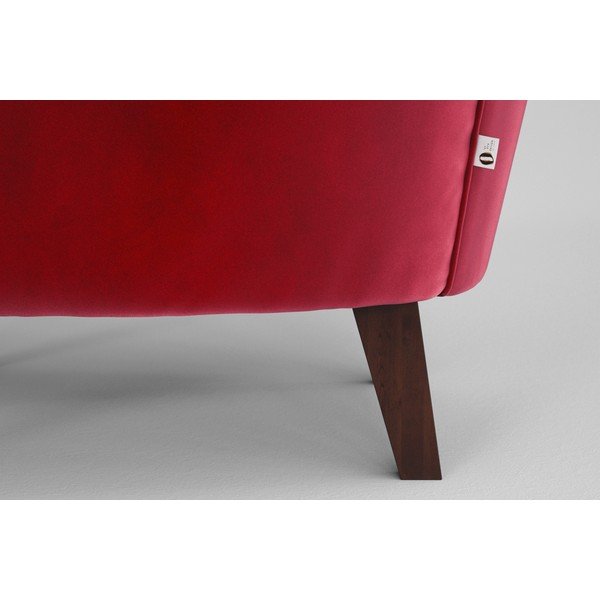 Poltrona in velluto rosso Balard - My Pop Design-image-1