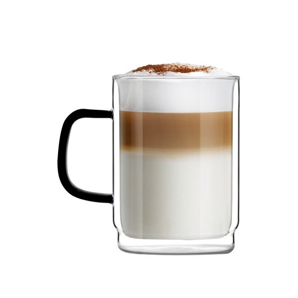 Tazze in set in vetro 2 pz 350 ml Carbon – Vialli Design-image-3