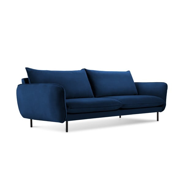 Divano in velluto blu 230 cm Vienna - Cosmopolitan Design