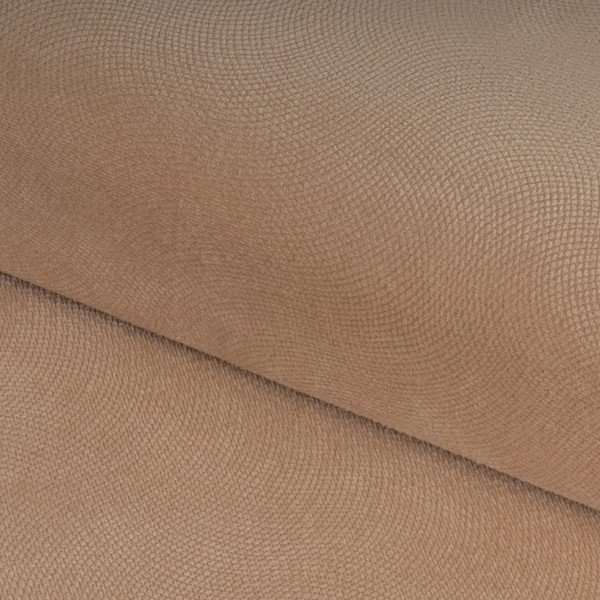 Poggiapiedi in velluto marrone chiaro Estela - Casa Selección-image-1