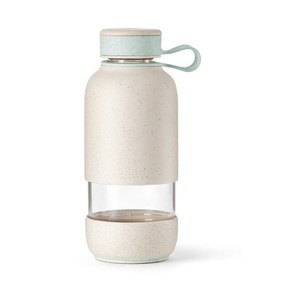 Bottiglia bottiglia da viaggio color crema in vetro 500 ml To Go Organic – Lékué