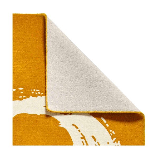 Tappeto di lana giallo senape Cerchio, 120 x 170 cm Elements - Think Rugs-image-4