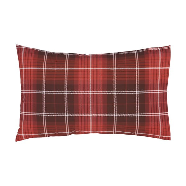 Set di 2 federe in cotone rosso , 50 x 75 cm Brushed Tartan - Catherine Lansfield