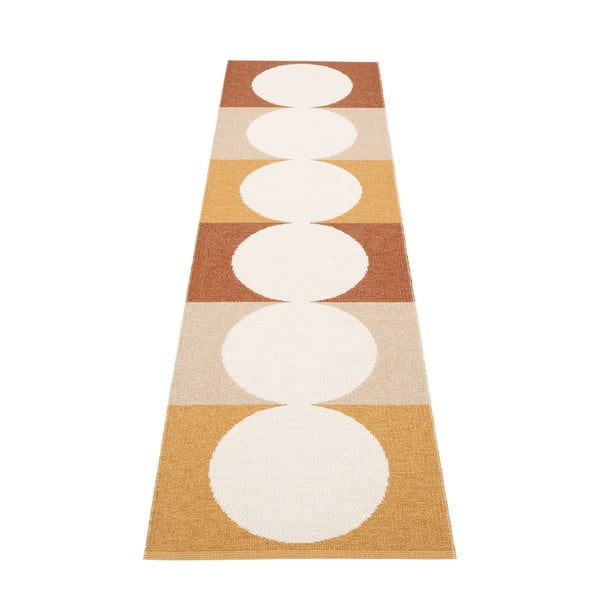 Passatoia da interno/esterno giallo ocra/color crema 70x280 cm Otto Harvest – Pappelina-image-2