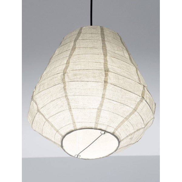 Lampadario bianco in lino ø 36 cm Linnet – Nova Luce-image-1