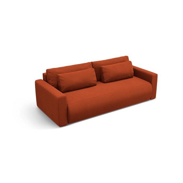 Divano color mattone allungabile con contenitore e rivestimento in velluto 238 cm Belfast – Cosmopolitan Design-image-4