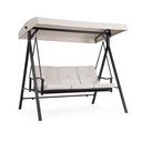 Dondolo da giardino color antracite/beige in metallo Taurus – Bizzotto