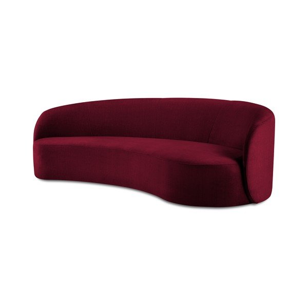 Divano asimmetrico in velluto bordeaux, a destra Debbie - Mazzini Sofas-image-2