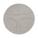 Tappeto rotondo in lana grigia ø 133 cm Morphic Organica - Agnella