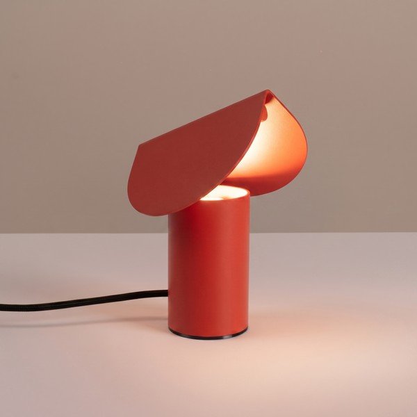Lampada da tavolo LED rossa in alluminio (altezza totale 15 cm) BISCUIT – Thoro-image-2