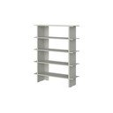 Libreria grigio chiaro in metallo 120x156x37 cm Hes – noo.ma