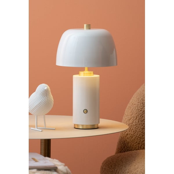 Lampada da tavolo dimmerabile a LED bianchi con paralume in metallo (altezza 30 cm) Freya - Leitmotiv-image-1