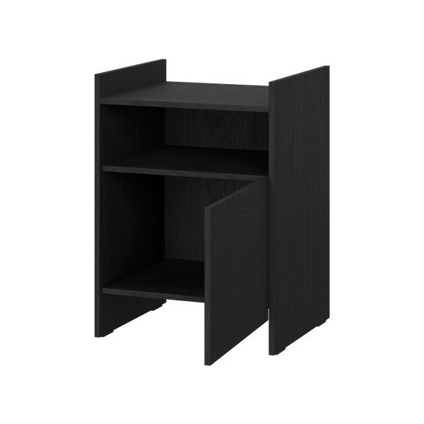 Comodino nero con ripiani Toopt – noo.ma-image-2