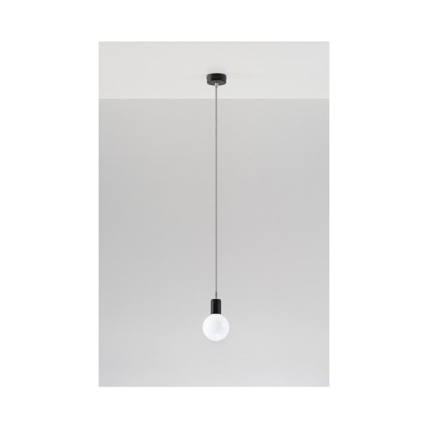 Lampada a sospensione grigia Bombilla - Sollux-image-1