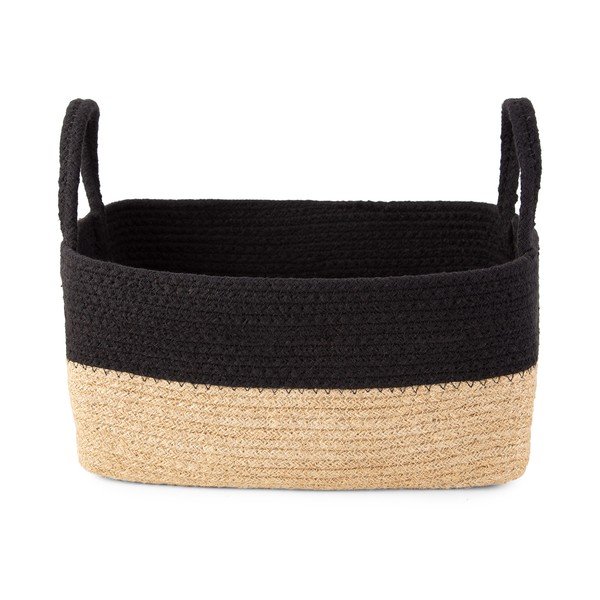 Cestino in iuta e cotone Basic, 24 x 15 cm - Compactor-image-3