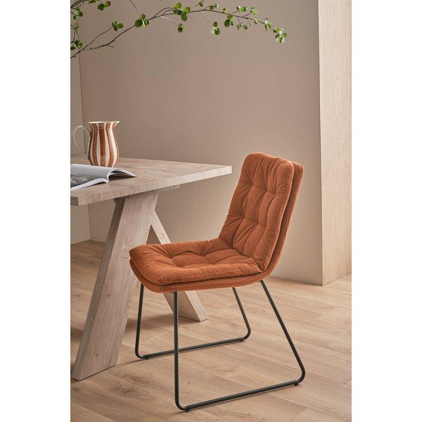Sedie da pranzo in set marrone cognac imbottito 2 pz Beond – Ellos Home-image-1