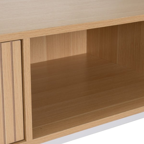Tavolino da salotto di colore naturale con effetto rovere 50x110 cm Mid-Lines – Casa Selección-image-4