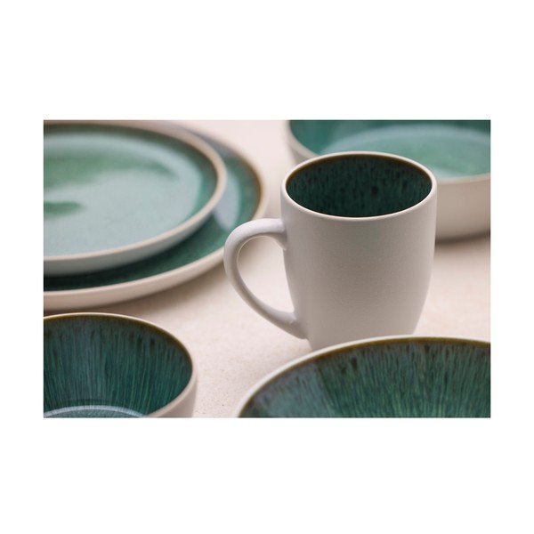 Tazza bianca/verde in ceramica 300 ml Gastro White/Green – Bitz-image-2