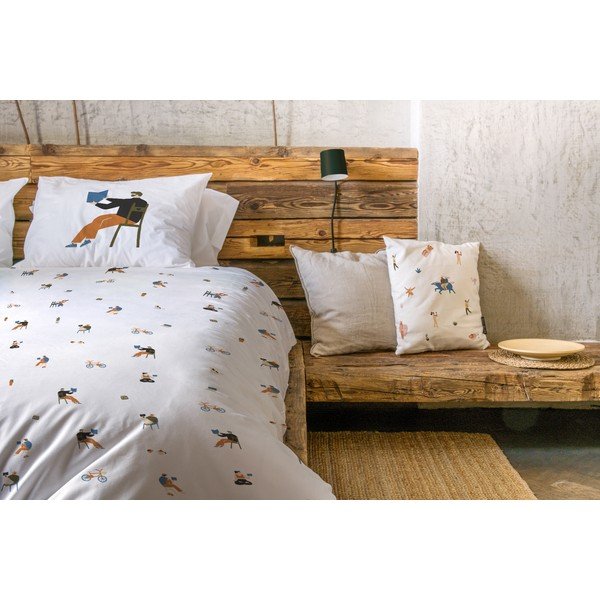 Biancheria da letto in cotone sateen bianco , 135 x 200 cm Reading Time - Butter Kings-image-1